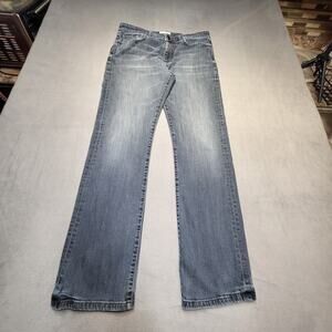 DL 1961 Jeans Mens 33x32 Blue Vince Straight Leg Distressed Denim Stretch